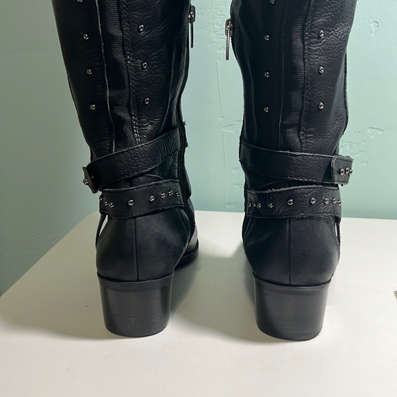 Vince Camuto over the knee wide calf pebbled leather boots - Picture 7 of 9